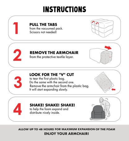 Kids Shark Large Foam Filled Bean Bag Chair, Gray Plush, 25" W X 20" D X 23" H