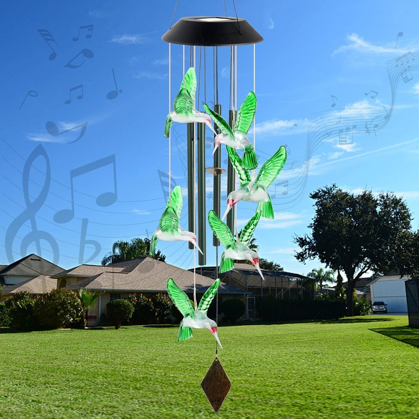 Enchanting Hummingbird Wind Chime for a Melodic Garden Ambiance